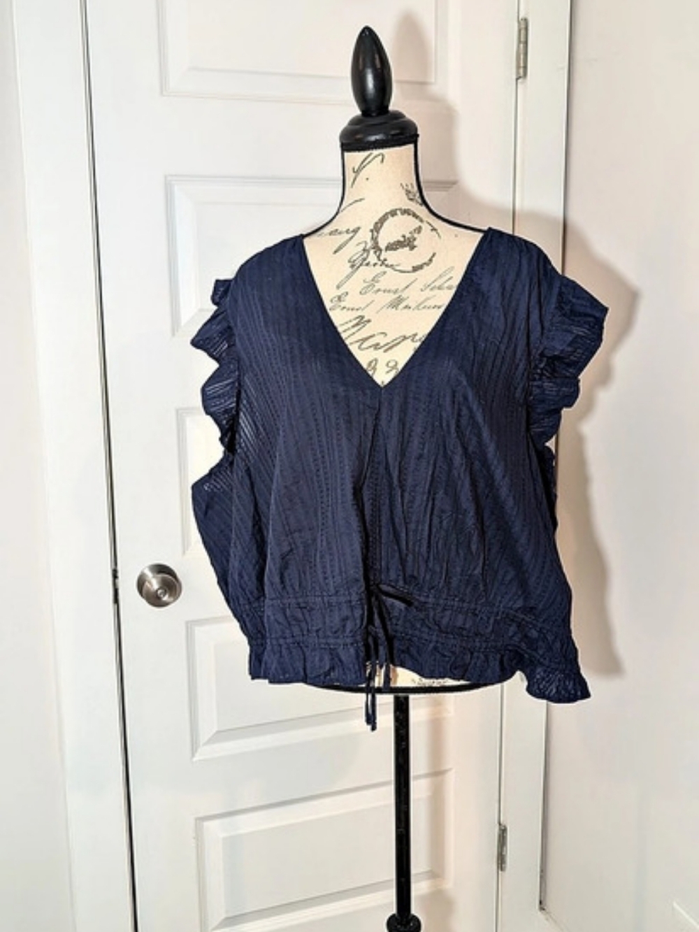 Old Navy Women's Cotton Ruffle Sleeve Blouse Size 4X